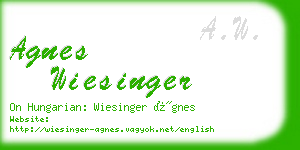 agnes wiesinger business card